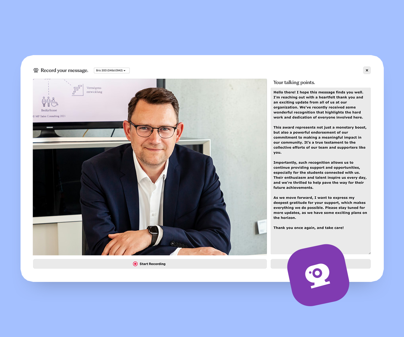 Create personalized videos from templates
